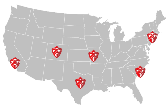 An advanced PDR training map featuring red arrows across the United States.